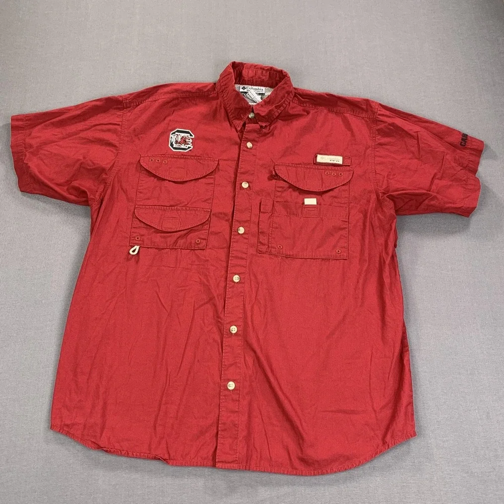 South Carolina Gamecocks Shirt Men MD USC College Football Fishing Columbia‎ PFG